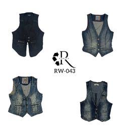 Y2K Denim Waistcoats (RW-043)