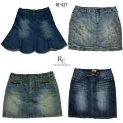 Y2K Britney Era Denim Midi Skirts (RE-627)