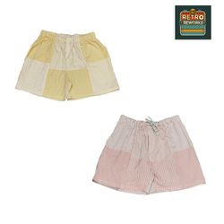 SS25 Überarbeitete Baumwoll-Patchwork-Boxershorts