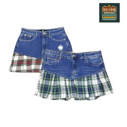 Jupes plissées en flanelle retravaillées SS25