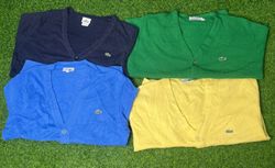 Cardigans Lacoste. 25 pièces.