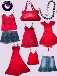 Conjunto Rojo Romántico Y2k "Paquete de inicio" (M..