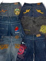 Y2k Hip Hop Baggy Jeans 20 pcs ( A-1)