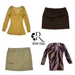 Y2K Skirts & Long Sleeves Mesh Tops (RW-056)