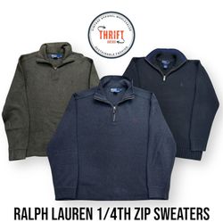 Ralph Lauren 1/4 Zip Sweaters 5 Pcs