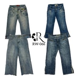 Calças Capri de Denim Y2K (RW-066)