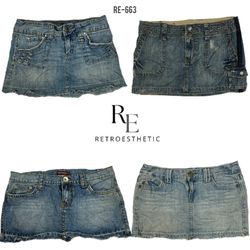 Gonne Micro Mini in Denim Y2K IT Girl (RE-663)