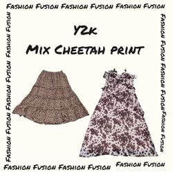 Vestido de estampado de cebra Y2K (FF-684)