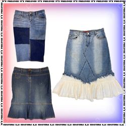 Mixed Denim Skirts(RX-973)