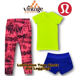 VP137 Lululemon Tops Shorts and Leggings