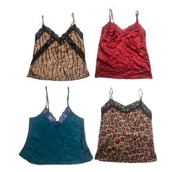 Y2K Silk Summer Cami Tops