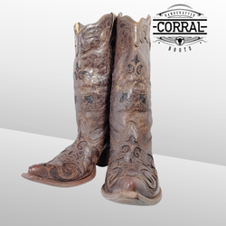 SA#130 Real Vintage Cowboy Boots with lizard lathe..