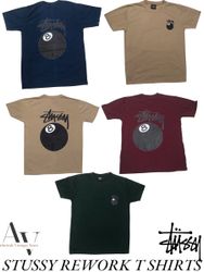 Rework style Stussy 8 Ball pigment Dyed Tee