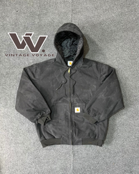 Carhartt Rework Vintage Stil Verblasste Schwarze A..