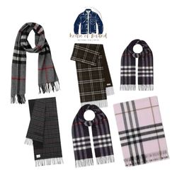 100 pieces of Burberry scarves