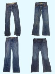 Y2K Denim Vibes: Vintage Low-Rise Flared Jeans Col..