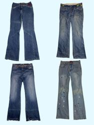 Retro Y2K Jeans: Rhinestones, Embroidery & Low-Ris..