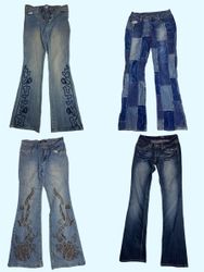 Y2K Maximalist Denim: Patchwork, Embroidery & Flar..