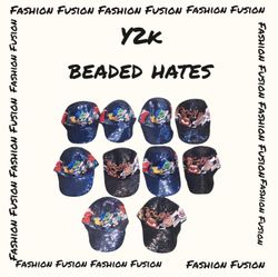 (FF-697) y2k beaded Hats