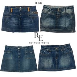 Y2K Bestseller Denim Mini Skirts (RE-682)