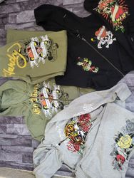 Felpe con zip corte da donna ED Hardy