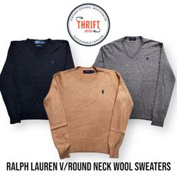 #TA828 Ralph Lauren Round/V Neck Wool Sweaters 20P..