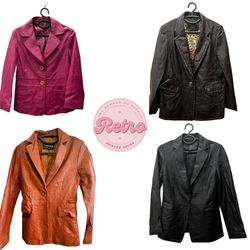 Y2K Leather Blazer Jackets: 10 Pcs