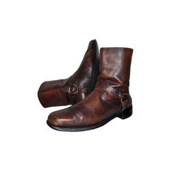 MV235# Bottes de motards cowboy de style western.