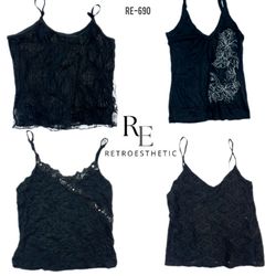 Top Cami Neri Y2K (RE-690)