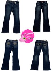 Jeans évasés Y2K avec embellissement de poche arri..