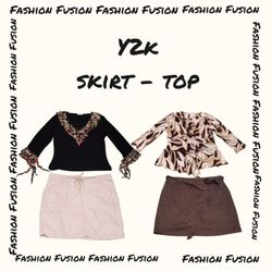 (FF-703) y2k skirt-Tops