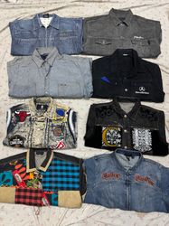 Denim hip hop jackets 17 pieces