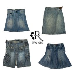 Y2K Cyber Girl Era Denim Midi Skirts (RW-080)