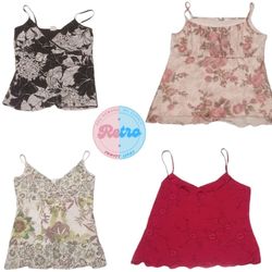 Y2K Italian Cami Tops: 10 Peças