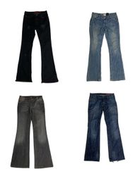 Y2K branded flare jeans