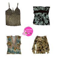 tops mistos de grunge core Y2k