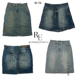 Y2K Denim Mix Skirts (RE-714)