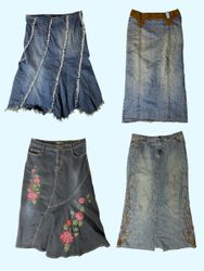 Denim Daze: Y2K Maxi Skirt Revival (TS-386)