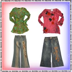 Woodstock Fairy Tops und Bootcut Jeans Mix (SS-982..