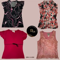 Blusa in poliestere rosa elegante a maniche lunghe..