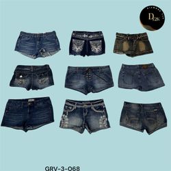 Shorts mini en denim bleu classique – Ajustement d..