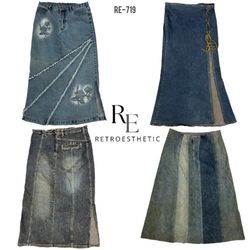 Y2K IT Girl Denim Maxikleider (RE-719)