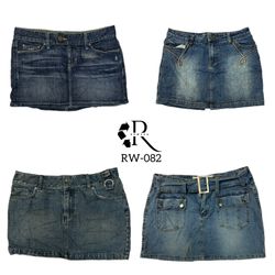 Gonne mini in denim stile retrò Y2K (RW-082)