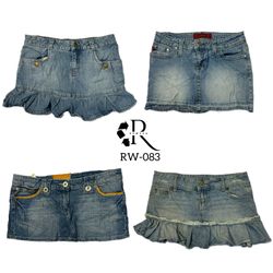 Y2K IT Girl Damen Denim Mini Mix Röcke (RW-083)