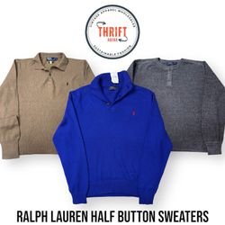 T847 Ralph Lauren Three Button Sweaters ..