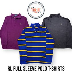 T851 Ralph Polo T-shirts à manches longues 10 pièc..