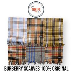 T859 Écharpes Burberry 100% Authentiques Cachemire..