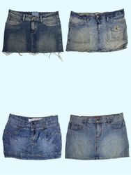 “Y2K Mini Skirt Mania: Denim Edition (TS-408)