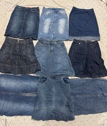 Denim midi skirts 17 pieces