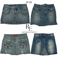 Y2K Paris Hilton Denim Mini Skirts (RE-728)